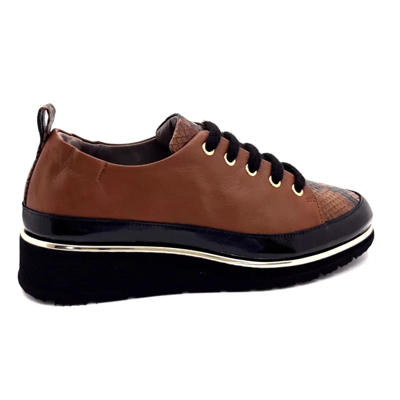 XSA 0160 Marrón Charol Negro Ivoire Chaussures