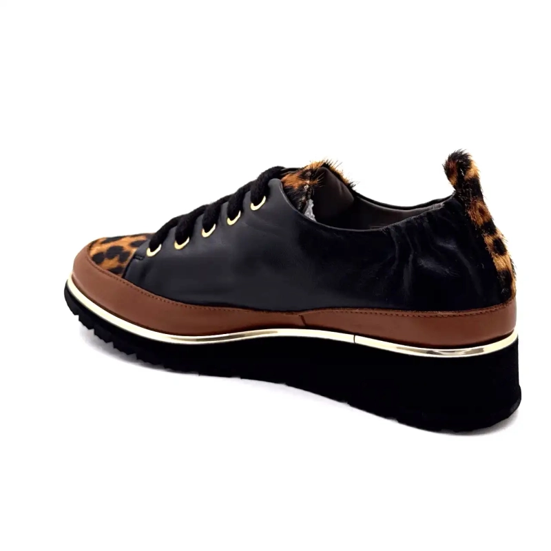 XSA 0160 Zwart leren Leo Ivoire Chaussures