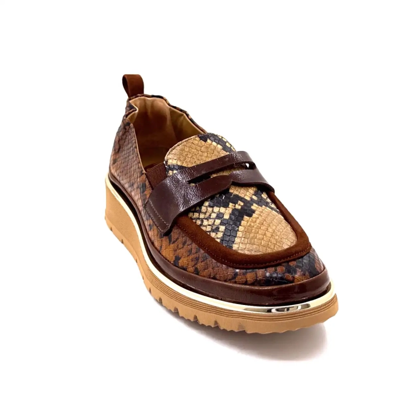 XSA 323 Piele Reptil Maro Ivoire Chaussures