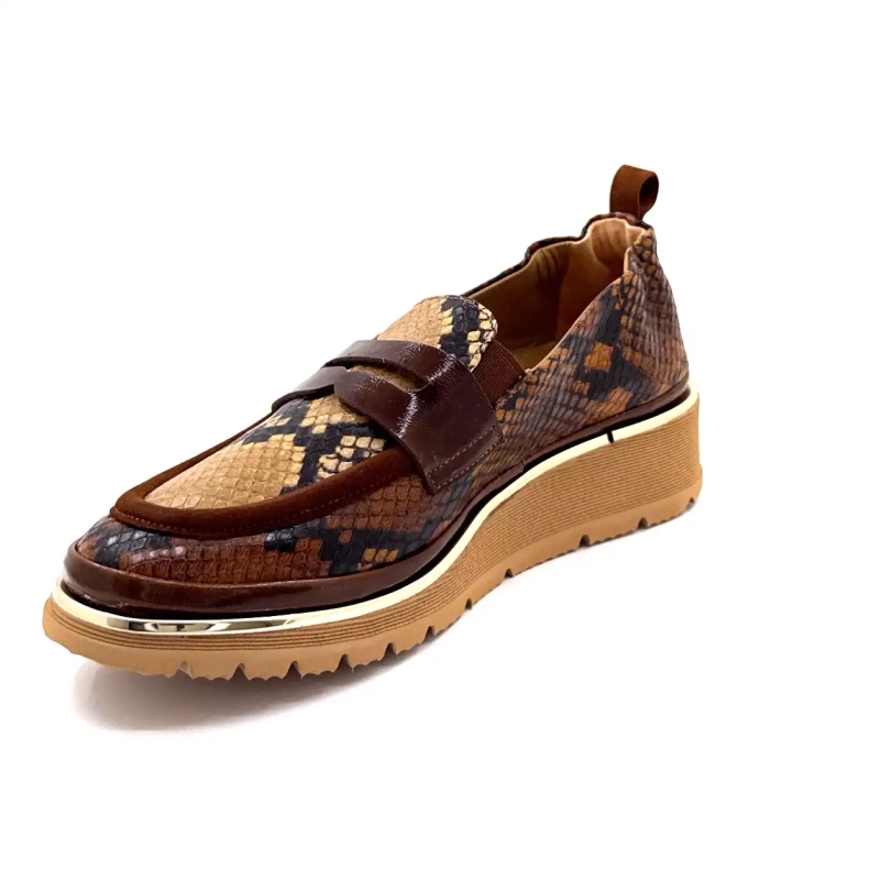 XSA 323 Couro Rept Marrom Ivoire Chaussures