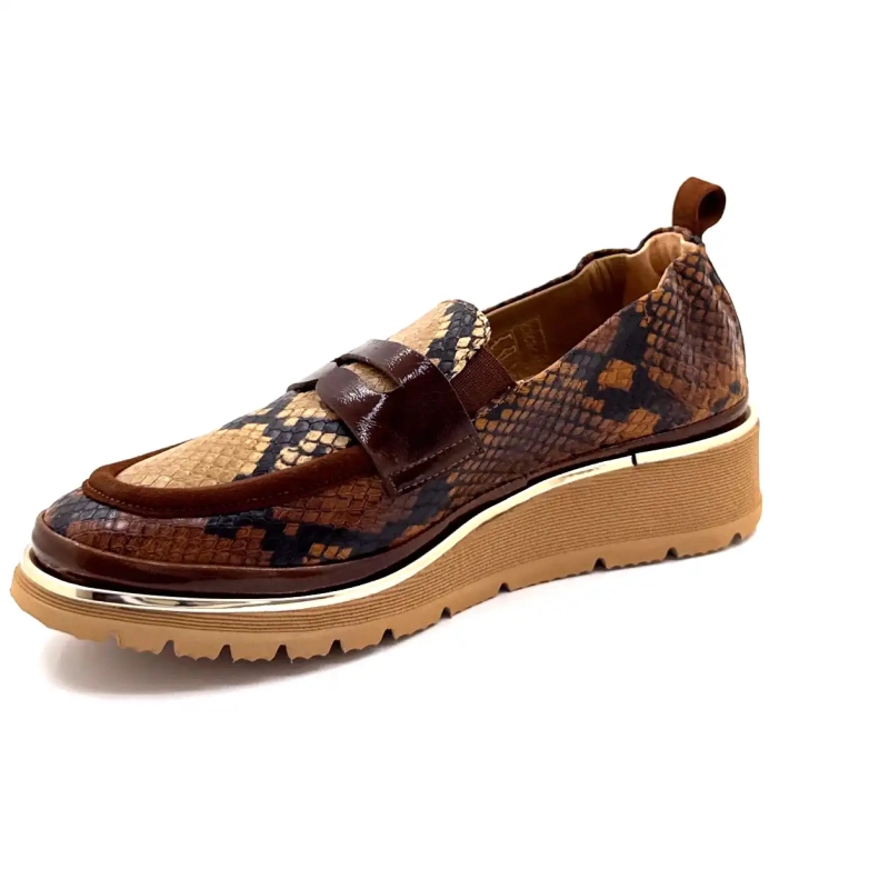 XSA 323 Pelle Rept Marrone Ivoire Chaussures