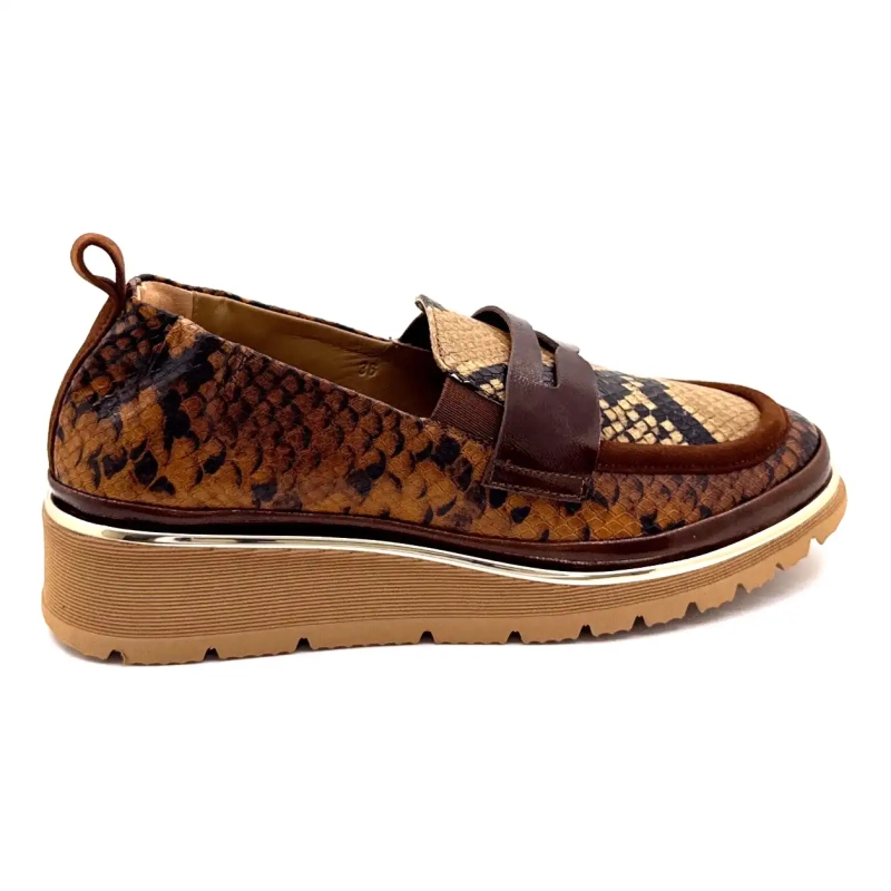 XSA 323 Couro Rept Marrom Ivoire Chaussures