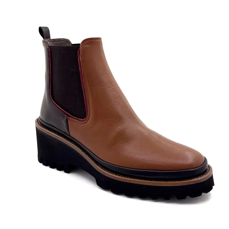 XSA 313 Bruin & Zwart Leer Ivoire Chaussures