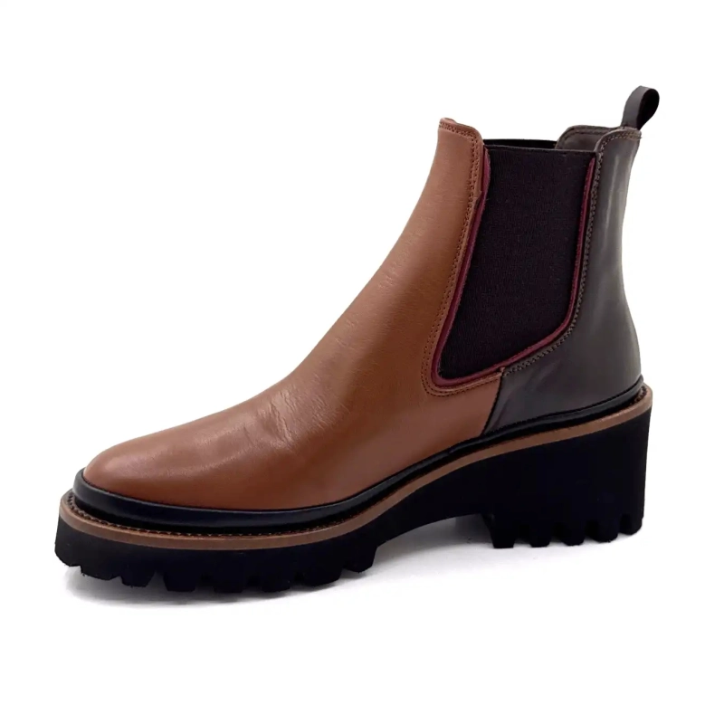 XSA 313 Brown & Black Leather Ivoire Chaussures