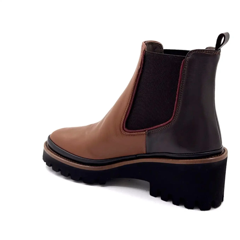 XSA 313 Καφέ & Μαύρο Δέρμα Ivoire Chaussures