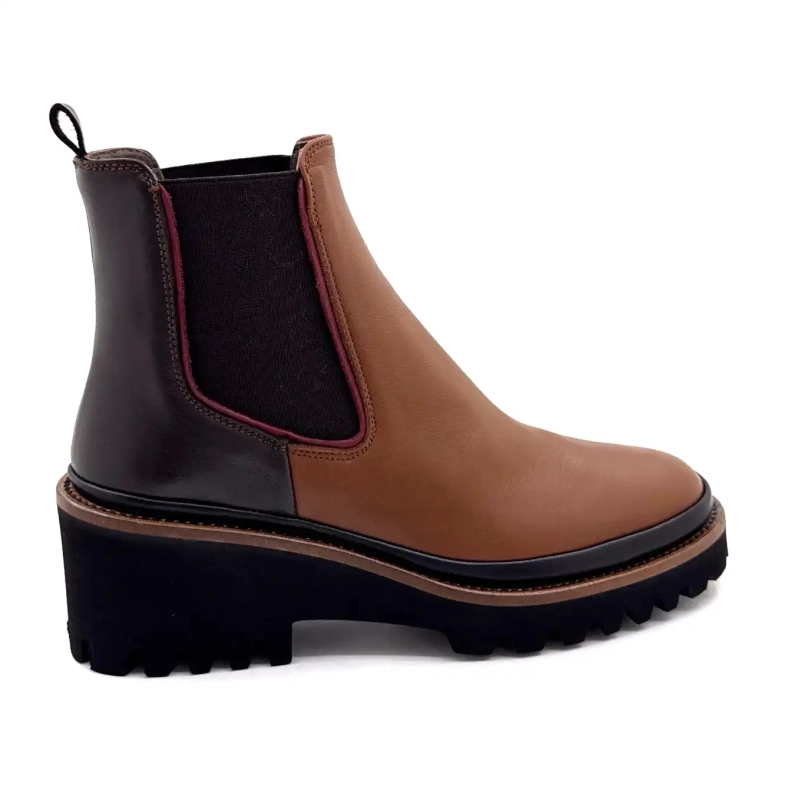 XSA 313 Καφέ & Μαύρο Δέρμα Ivoire Chaussures