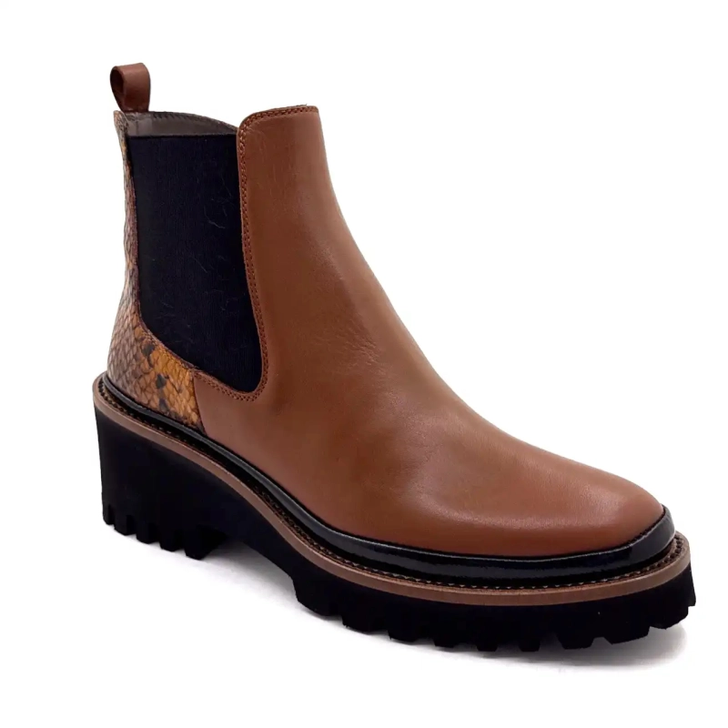 XSA 9829 Καφέ Δέρμα & Ερπετό Ivoire Chaussures