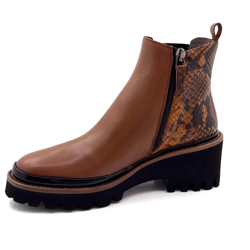 XSA 9829 Καφέ Δέρμα & Ερπετό Ivoire Chaussures