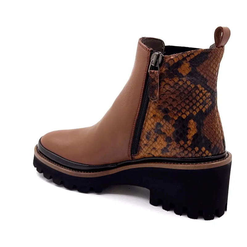 XSA 9829 Καφέ Δέρμα & Ερπετό Ivoire Chaussures