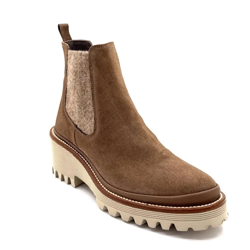 XSA 9176 Taupe velúr Ivoire Chaussures