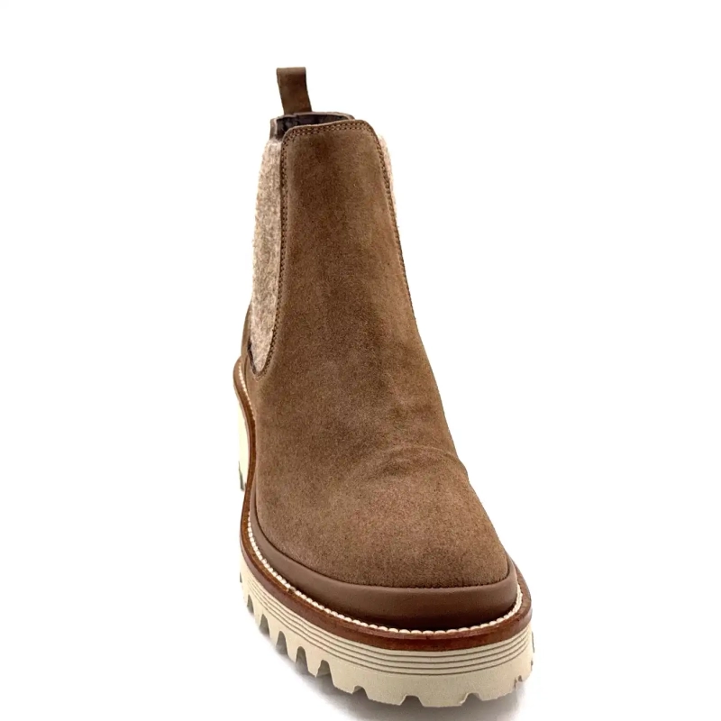 XSA 9176 Taupe Wildleder Ivoire Chaussures