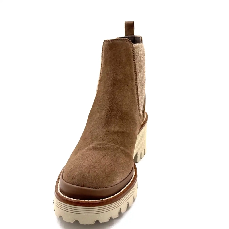 XSA 9176 Daim Taupe Ivoire Chaussures