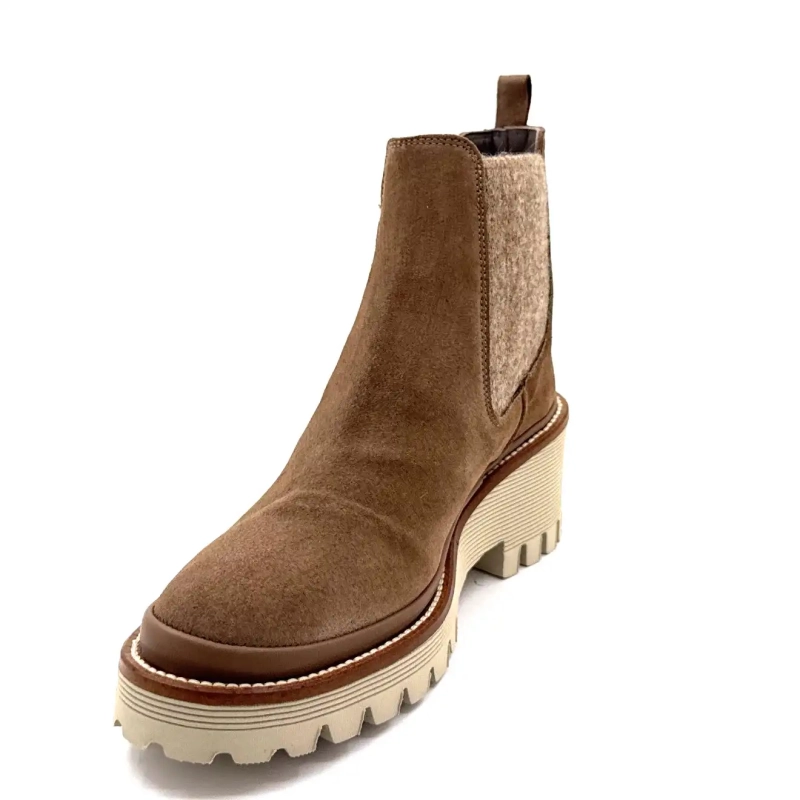 XSA 9176 Taupe Suède Ivoire Chaussures