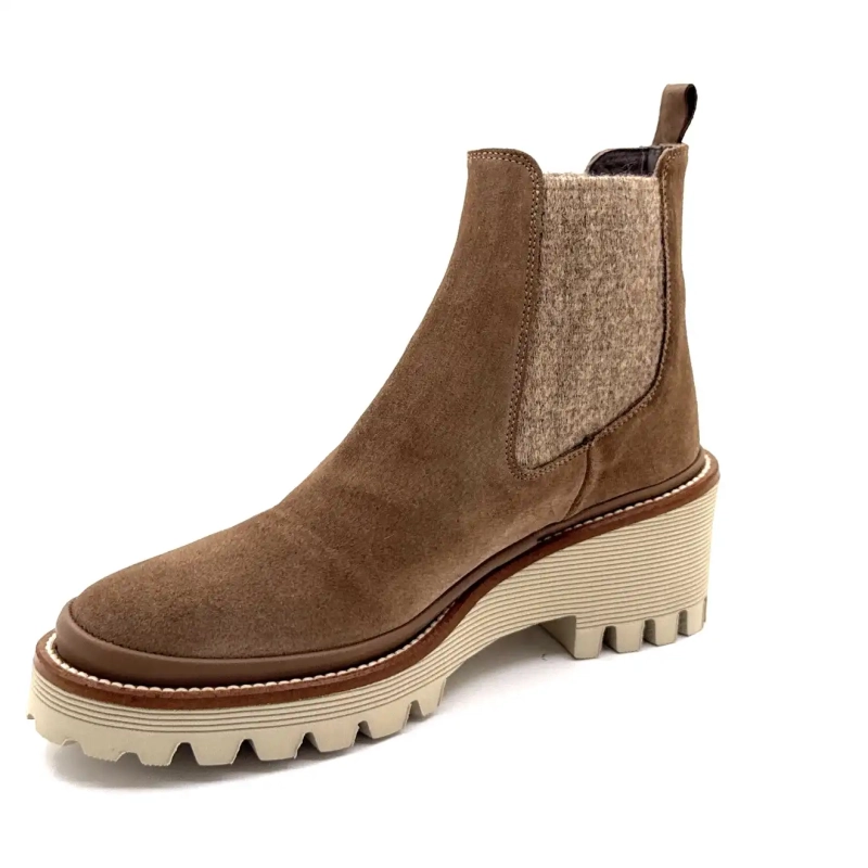 XSA 9176 Taupe velúr Ivoire Chaussures