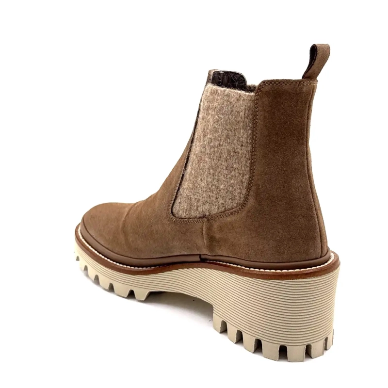 XSA 9176 Pelle scamosciata color talpa Ivoire Chaussures