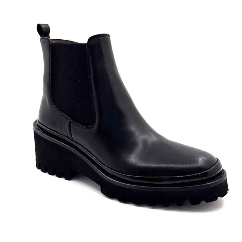 XSA 9829 Czarna skóra Ivoire Chaussures