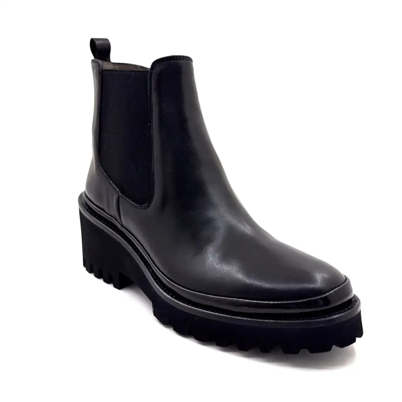 XSA 9829 Black Leather Ivoire Chaussures