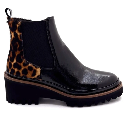 XSA 9829 Fekete és Oroszlán lakkbőr Ivoire Chaussures