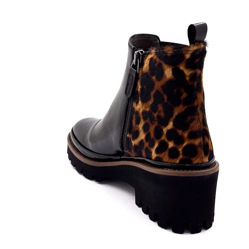 XSA 9829 Black & Leo Patent Leather Ivoire Chaussures