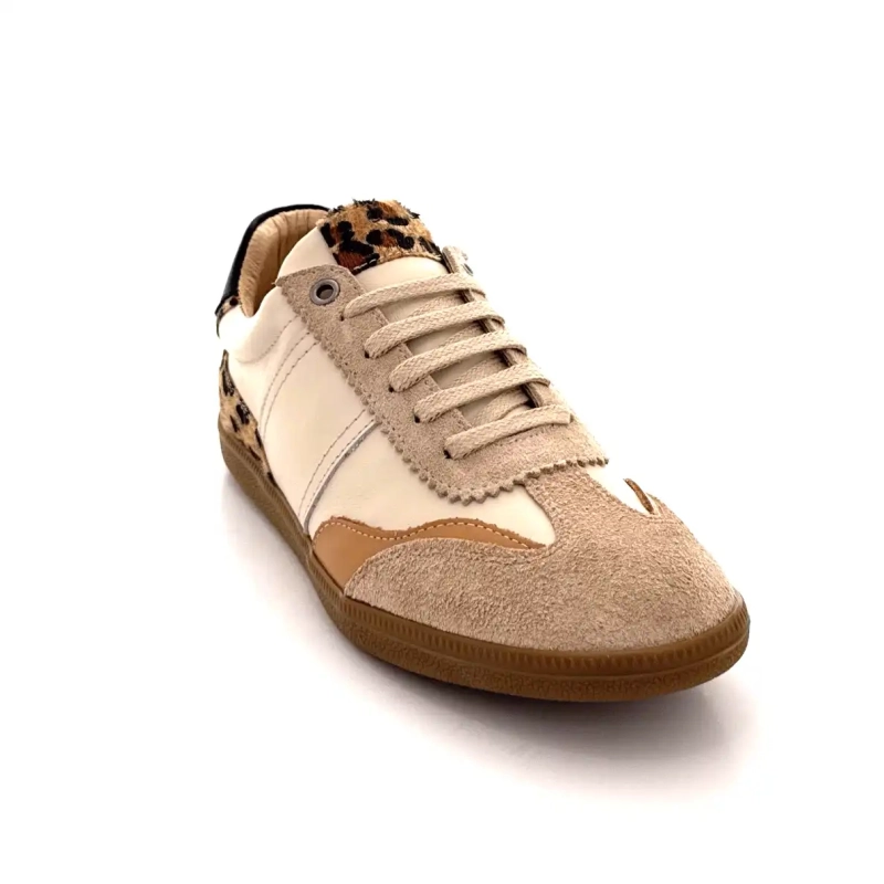 Ivoire Msamba 22f Beige Leder Beige Wildleder & Léo Ivoire Chaussures