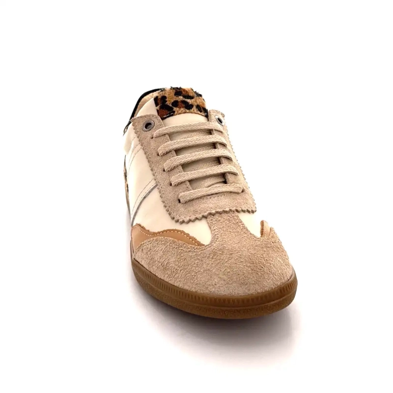 Msamba 22f Ivoire Cuero Beige Ante Beige y Léo Ivoire Chaussures