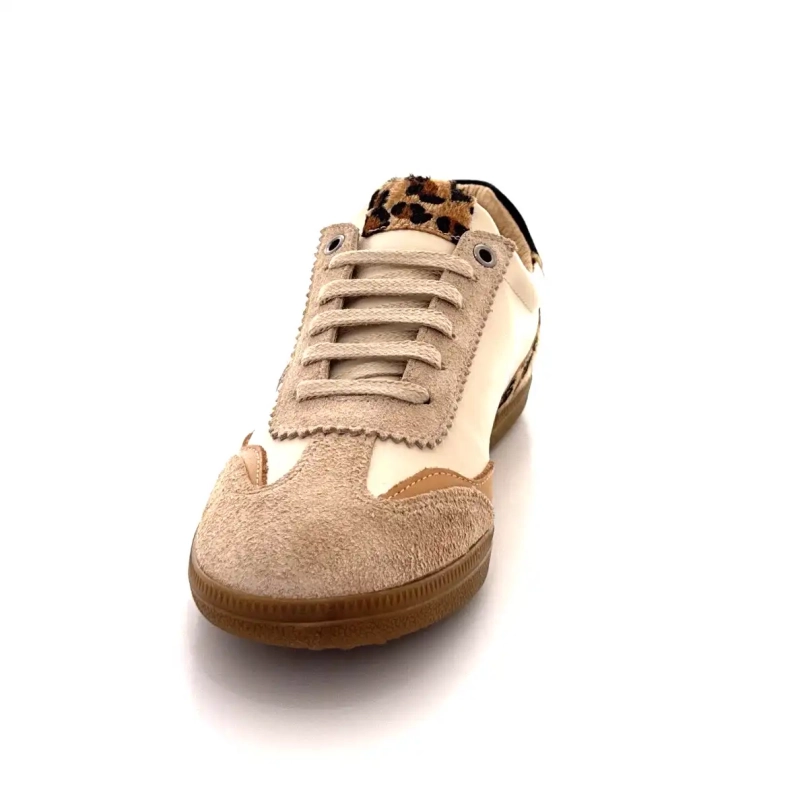 Ivoire Msamba 22f Cuir Beige Daim Beige & Léo Ivoire Chaussures