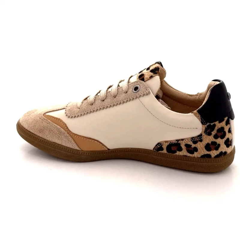 Ivoire Msamba 22f Beige Läder Beige Mocka & Léopard Ivoire Chaussures