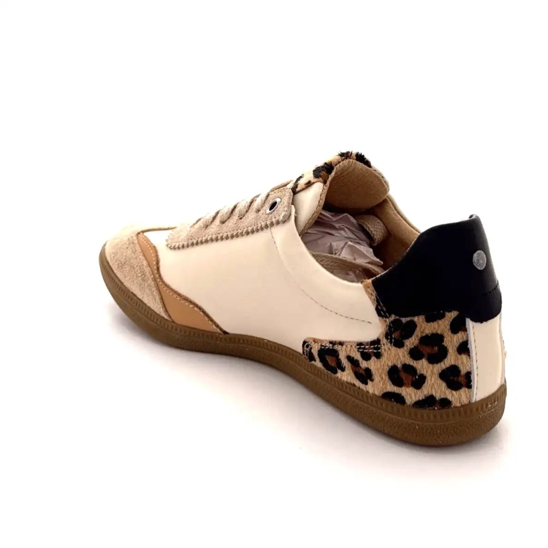 Ivoire Msamba 22f Beżowa skóra Beżowy zamsz i lew Ivoire Chaussures