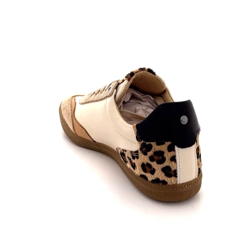 Ivoire Msamba 22f Cuir Beige Daim Beige & Léo Ivoire Chaussures