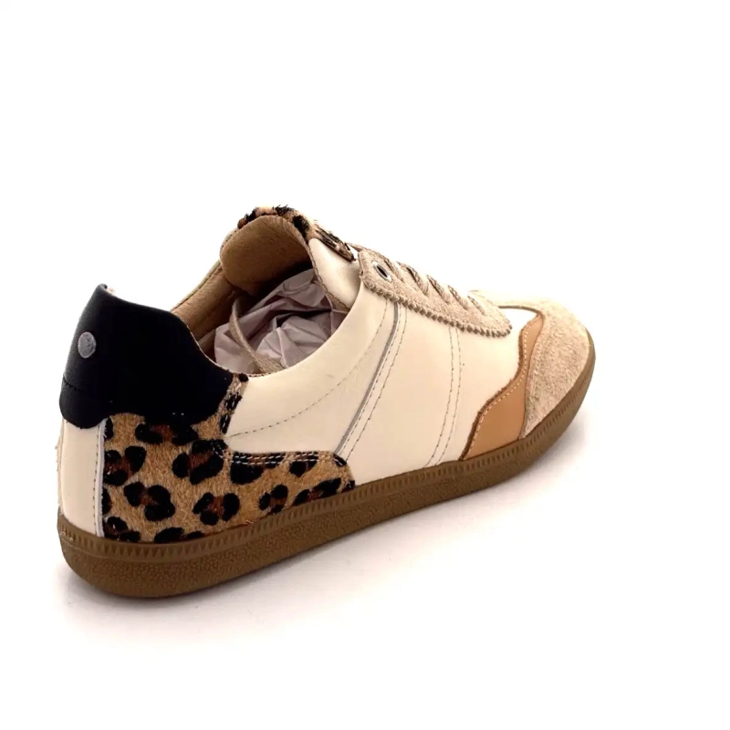 Ivoire Msamba 22f Beige Läder Beige Mocka & Léopard Ivoire Chaussures