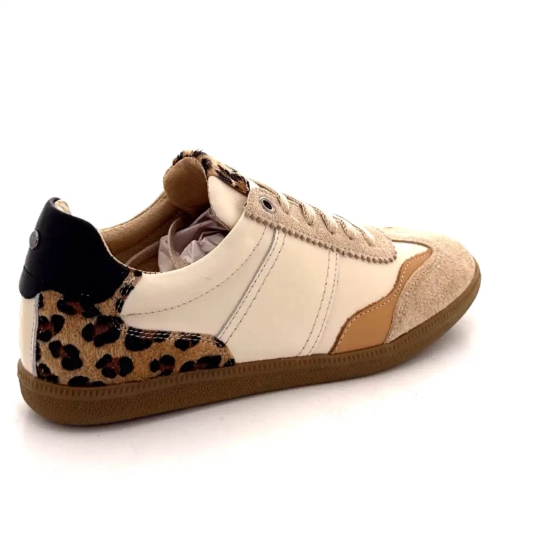 Ivoire Msamba 22f Pelle Beige Pelle Scamosciata Beige e Léo Ivoire Chaussures