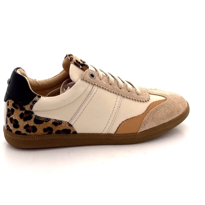 Ivoire Msamba 22f Μπεζ Δέρμα Μπεζ Σουέτ & Λεοπάρ Ivoire Chaussures