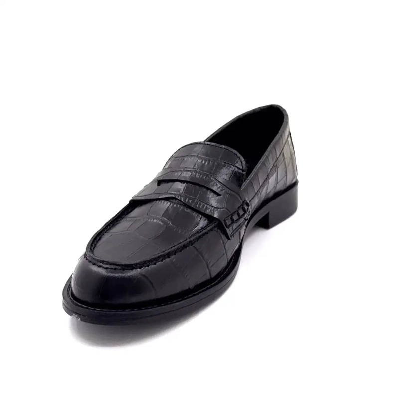 Ivoire 26431 Cuir Coco Noir Ivoire Chaussures
