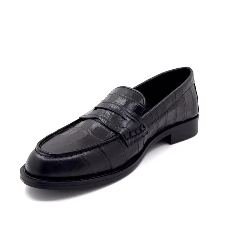 Ivoire 26431 Cuir Coco Noir Ivoire Chaussures