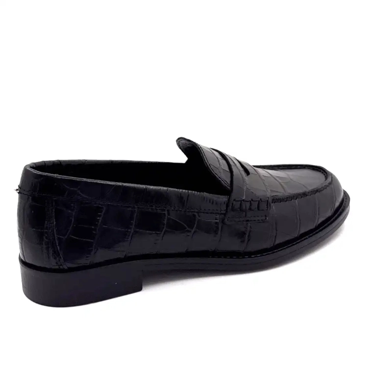 Ivoire 26431 Black Coconut Leather Ivoire Chaussures