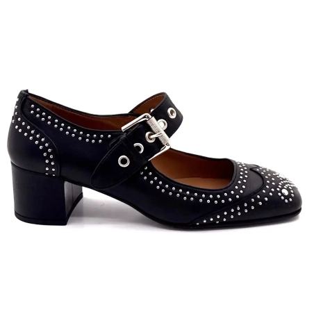 Ivoire P1806 Couro Preto Ivoire Chaussures