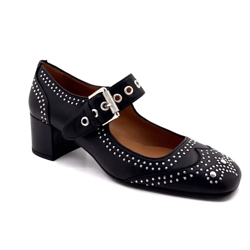 Ivoire P1806 Black Leather Ivoire Chaussures
