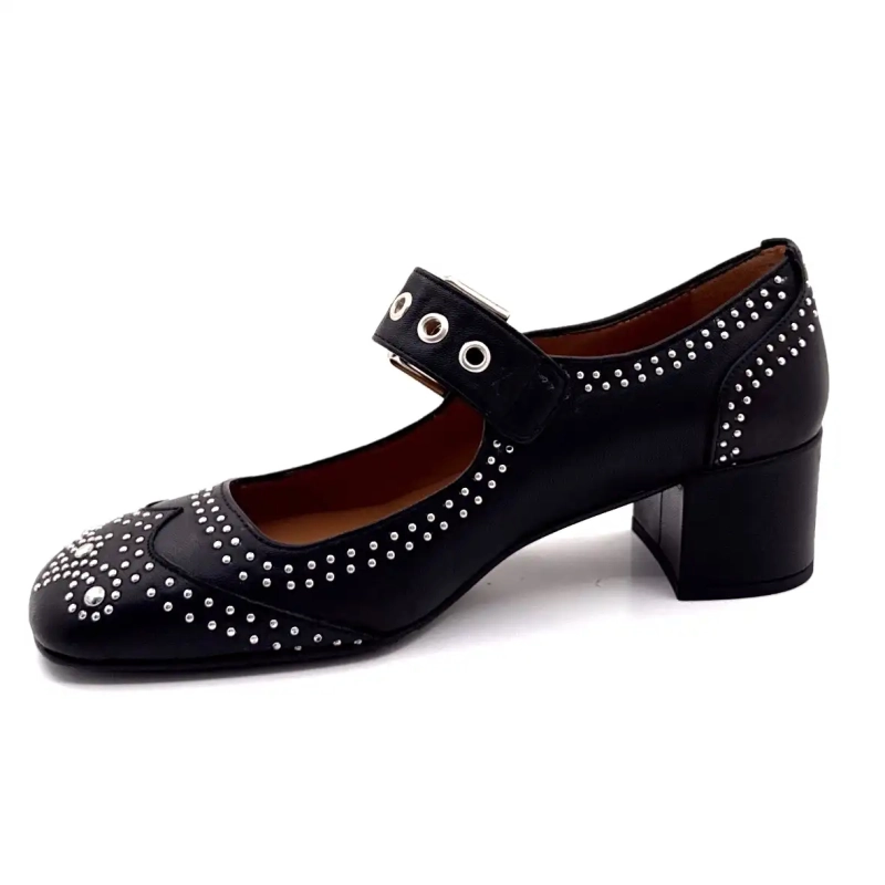 Ivoire P1806 Svart skinn Ivoire Chaussures