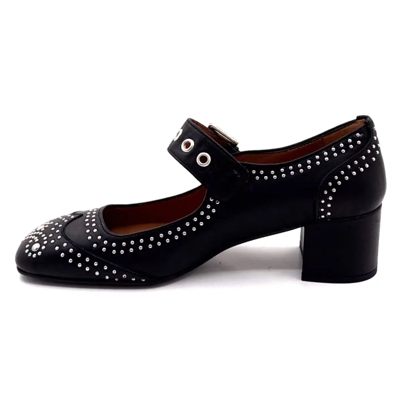 Ivoire P1806 Couro Preto Ivoire Chaussures