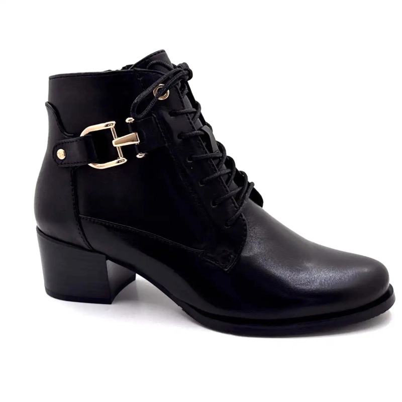Regarde Le Ciel Jolene 25 Cuir Noir Ivoire Chaussures