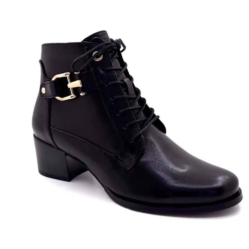 Regarde Le Ciel Jolene 25 Cuir Noir Ivoire Chaussures