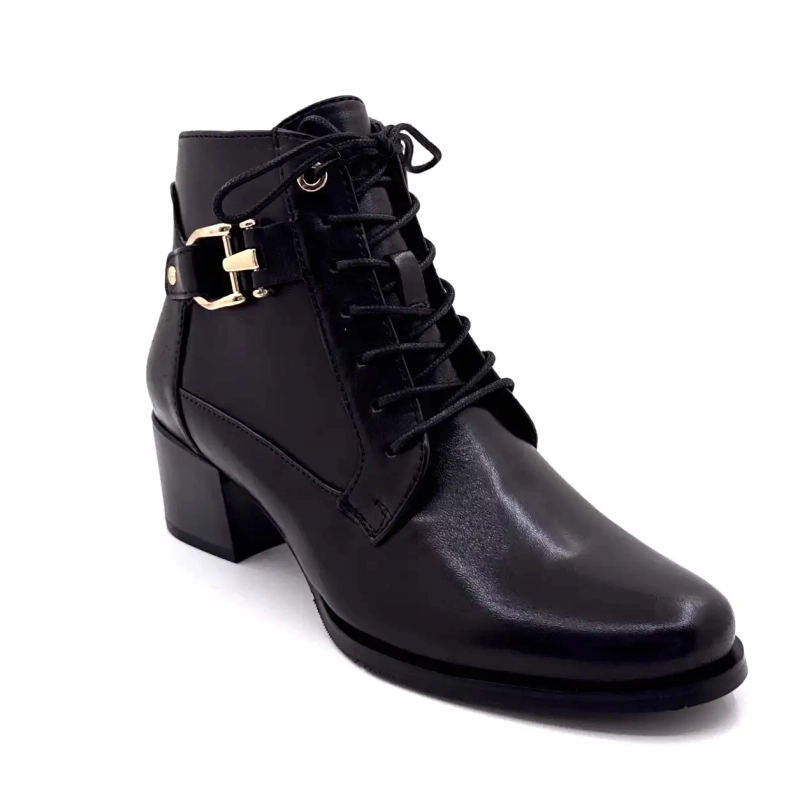 Regarde Le Ciel Jolene 25 Cuir Noir Ivoire Chaussures