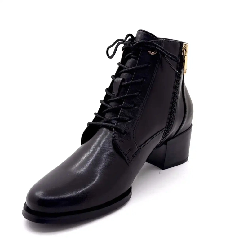 Regarde Le Ciel Jolene 25 Cuir Noir Ivoire Chaussures