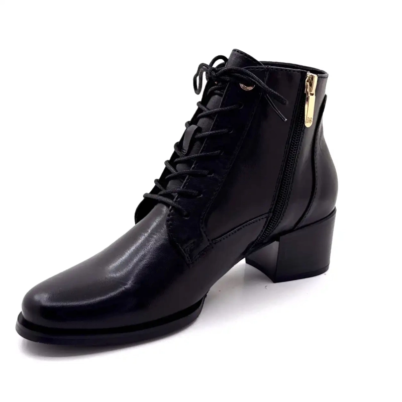 Regarde Le Ciel Jolene 25 Cuir Noir Ivoire Chaussures