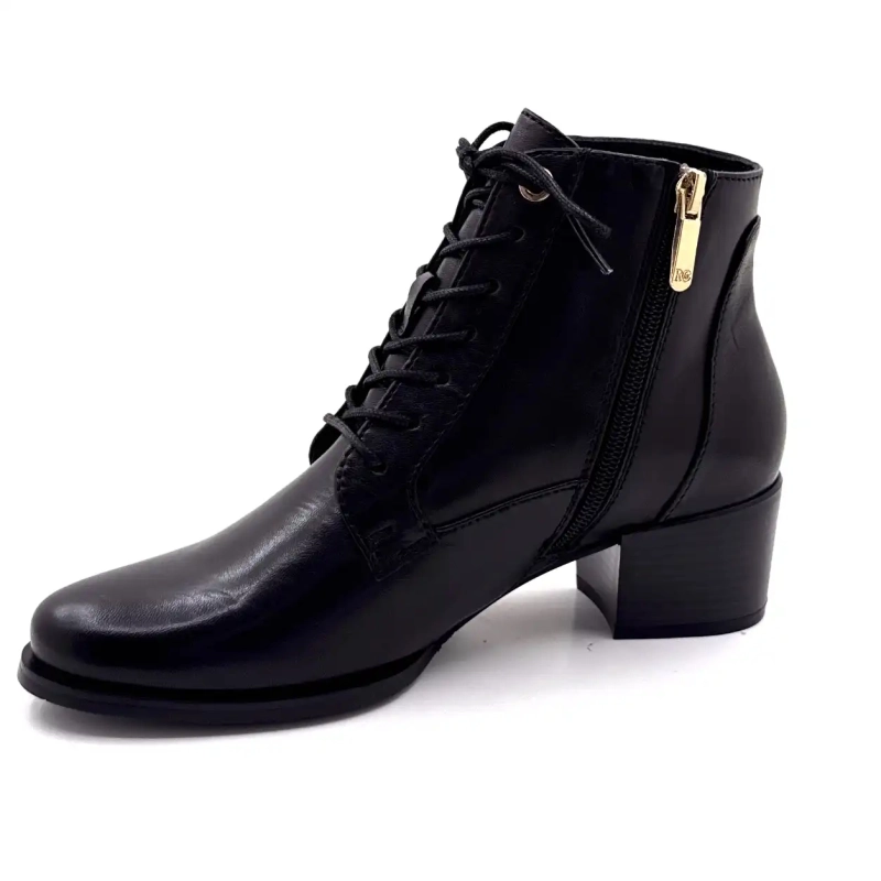 Regarde Le Ciel Jolene 25 Cuir Noir Ivoire Chaussures