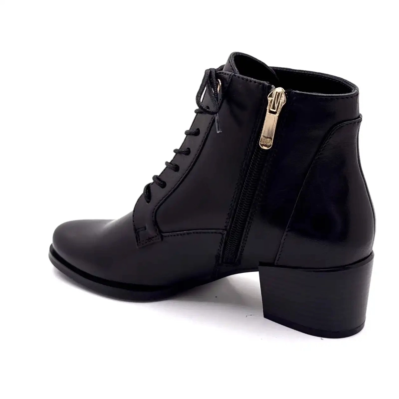 Regarde Le Ciel Jolene 25 Cuir Noir Ivoire Chaussures