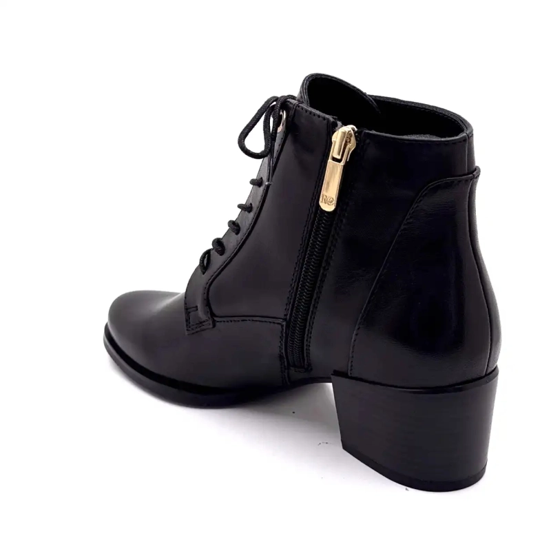 Regarde Le Ciel Jolene 25 Cuir Noir Ivoire Chaussures