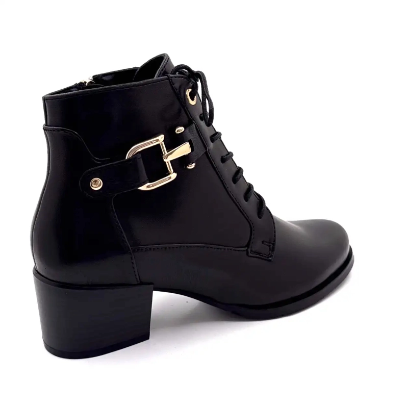 Regarde Le Ciel Jolene 25 Cuir Noir Ivoire Chaussures