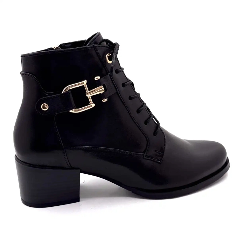 Regarde Le Ciel Jolene 25 Cuir Noir Ivoire Chaussures