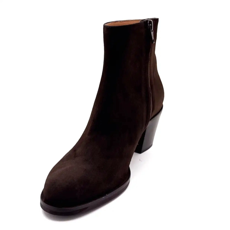 Ivoire P2254 Sjokoladebrun semsket skinn Ivoire Chaussures